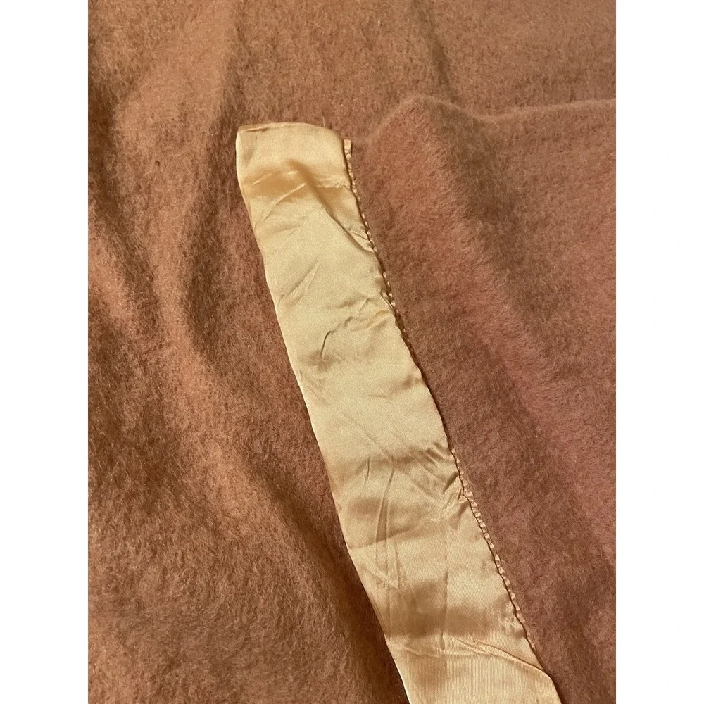 Vtg St Mary's Wool Blanket Satin Trim 1950's 74